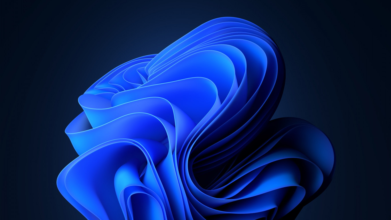 Download wallpaper: Windows 11 blue abstract 1366x768