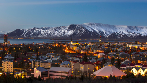 View over the Reykjavik city