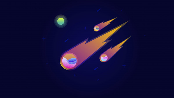 Illustration: Meteor shower