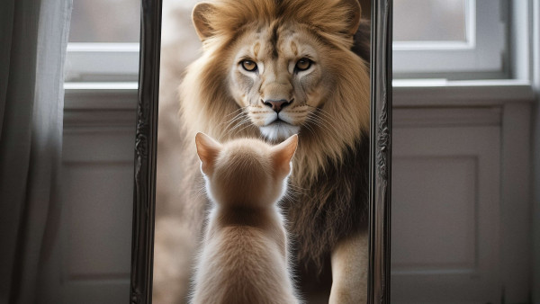 The lion from the mirror