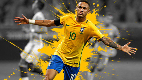 Neymar Football Art Painting 19Football poster canvas material wallpaper  mural suitable for office living room bedroom12x18inch30x45cm   Amazoncouk DIY  Tools