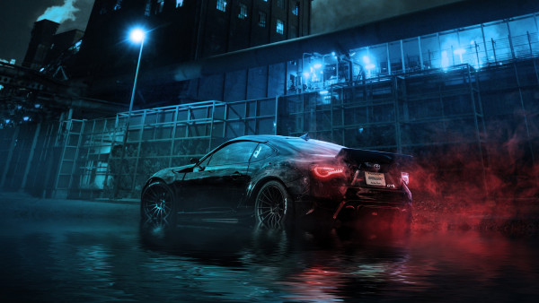 Toyota GT in a top digital art work