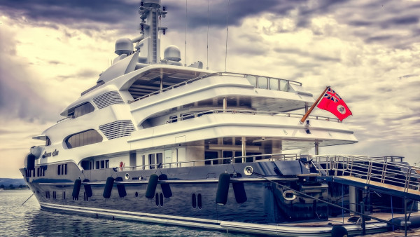 Super yacht in harbour