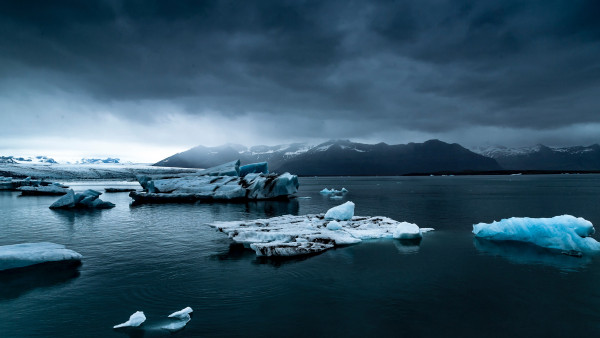 Icebergs, ocean in Iceland