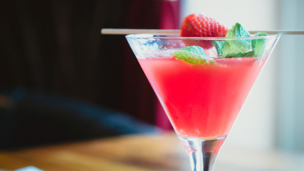Strawberries cocktail