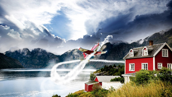 Norway vastness and one airplane