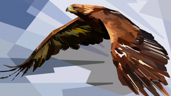 Digital drawing of an eagle