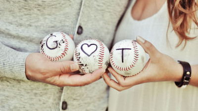 Lovers, couple, baseball