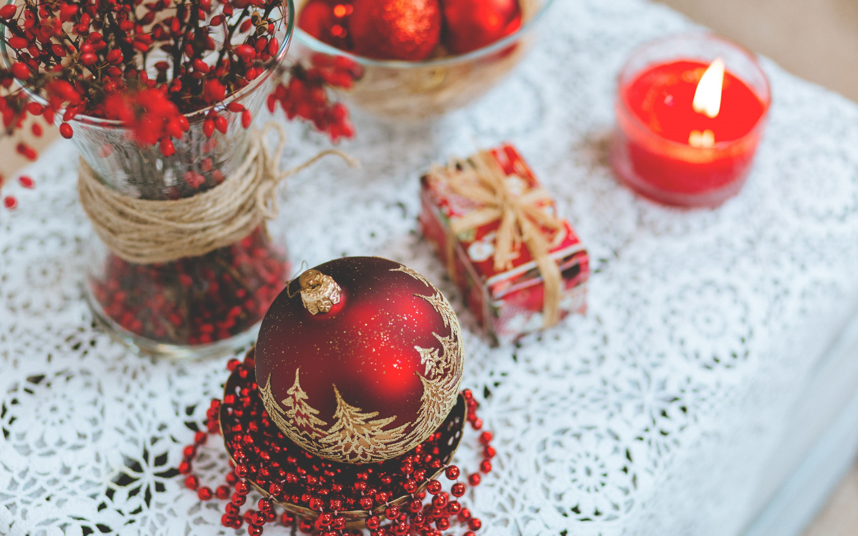 Christmas table wallpaper 2880x1800