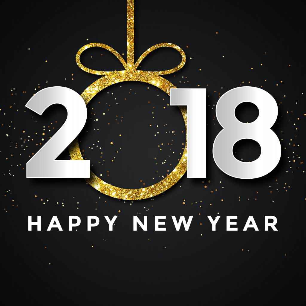 Happy New Year 2018 wallpaper 1024x1024
