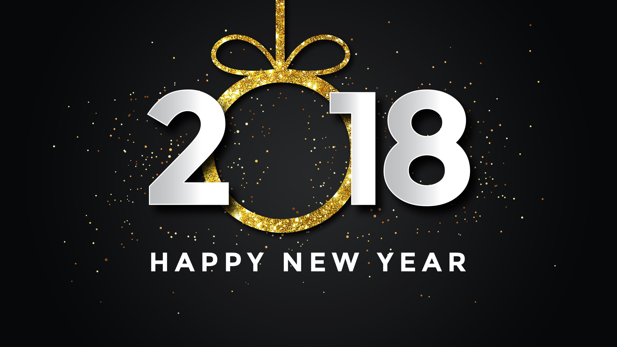 Happy New Year 2018 wallpaper 2560x1440