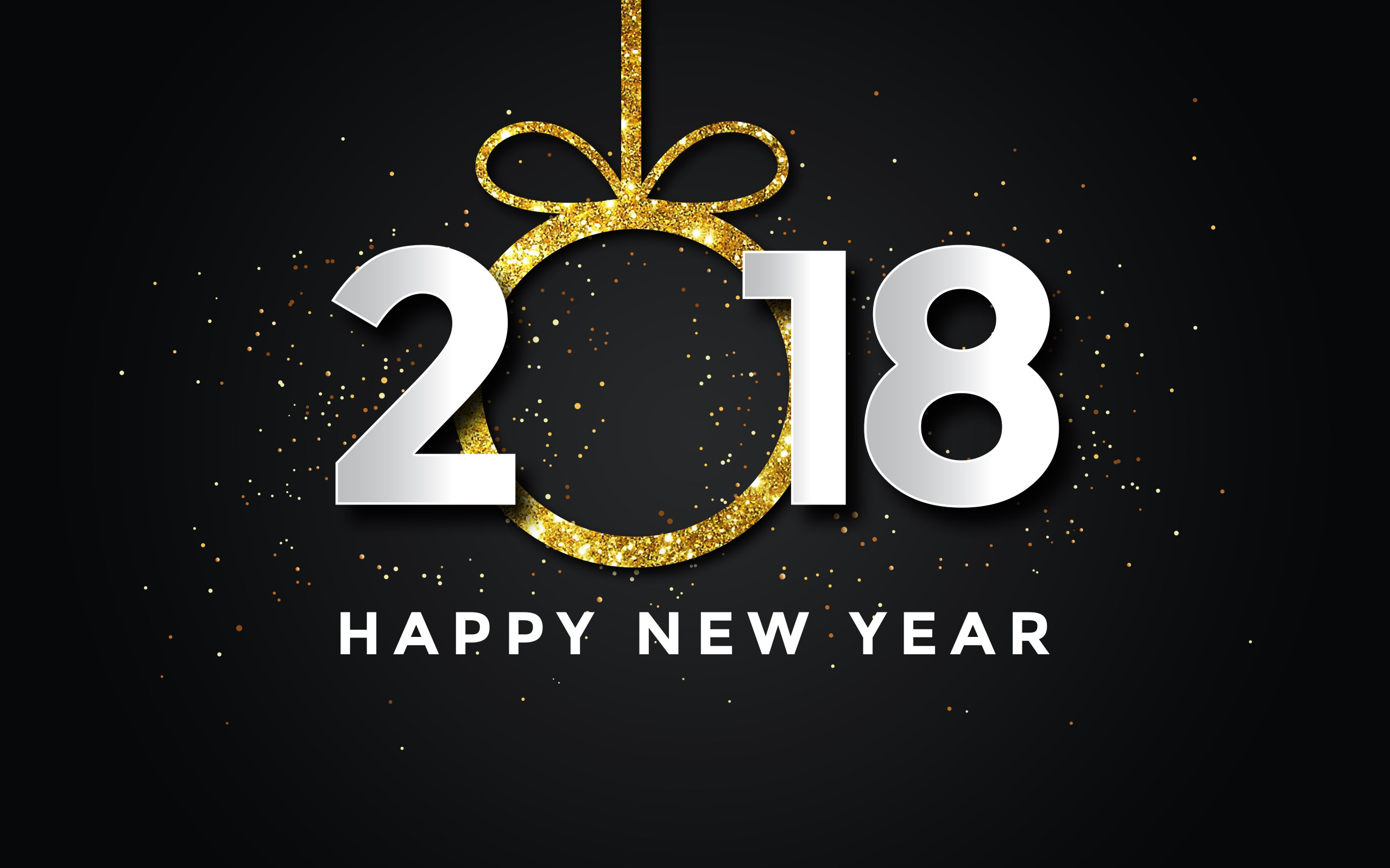 Happy New Year 2018 wallpaper 2560x1600