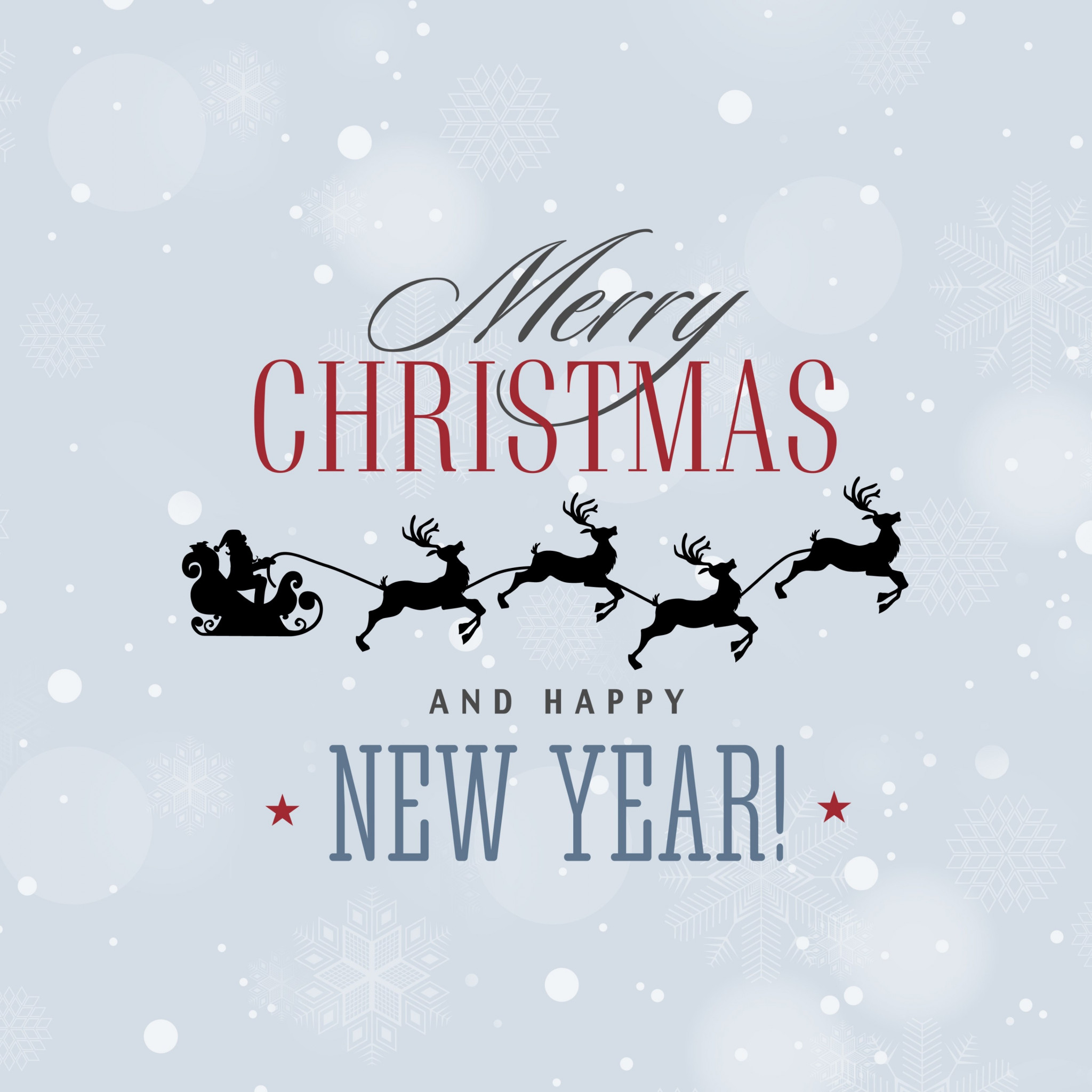 Merry Christmas and a Happy New Year wallpaper 2048x2048
