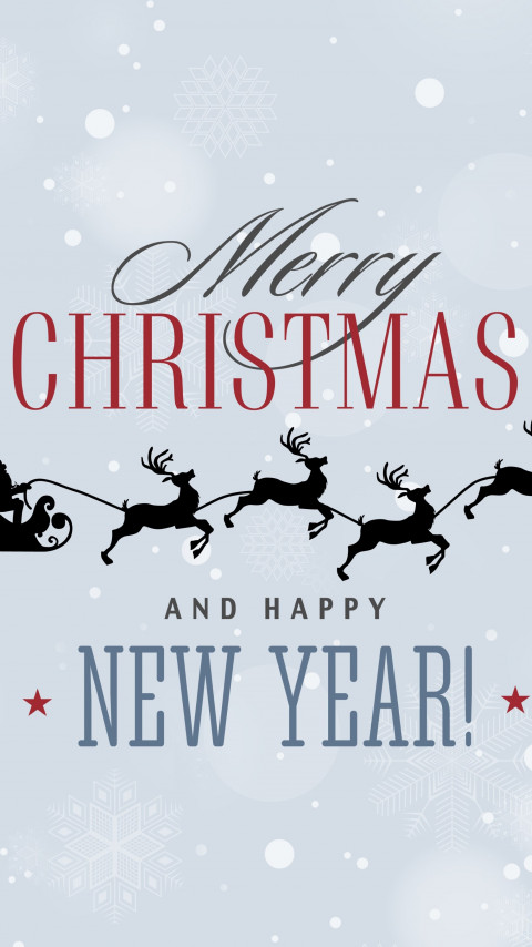 Merry Christmas and a Happy New Year wallpaper 480x854
