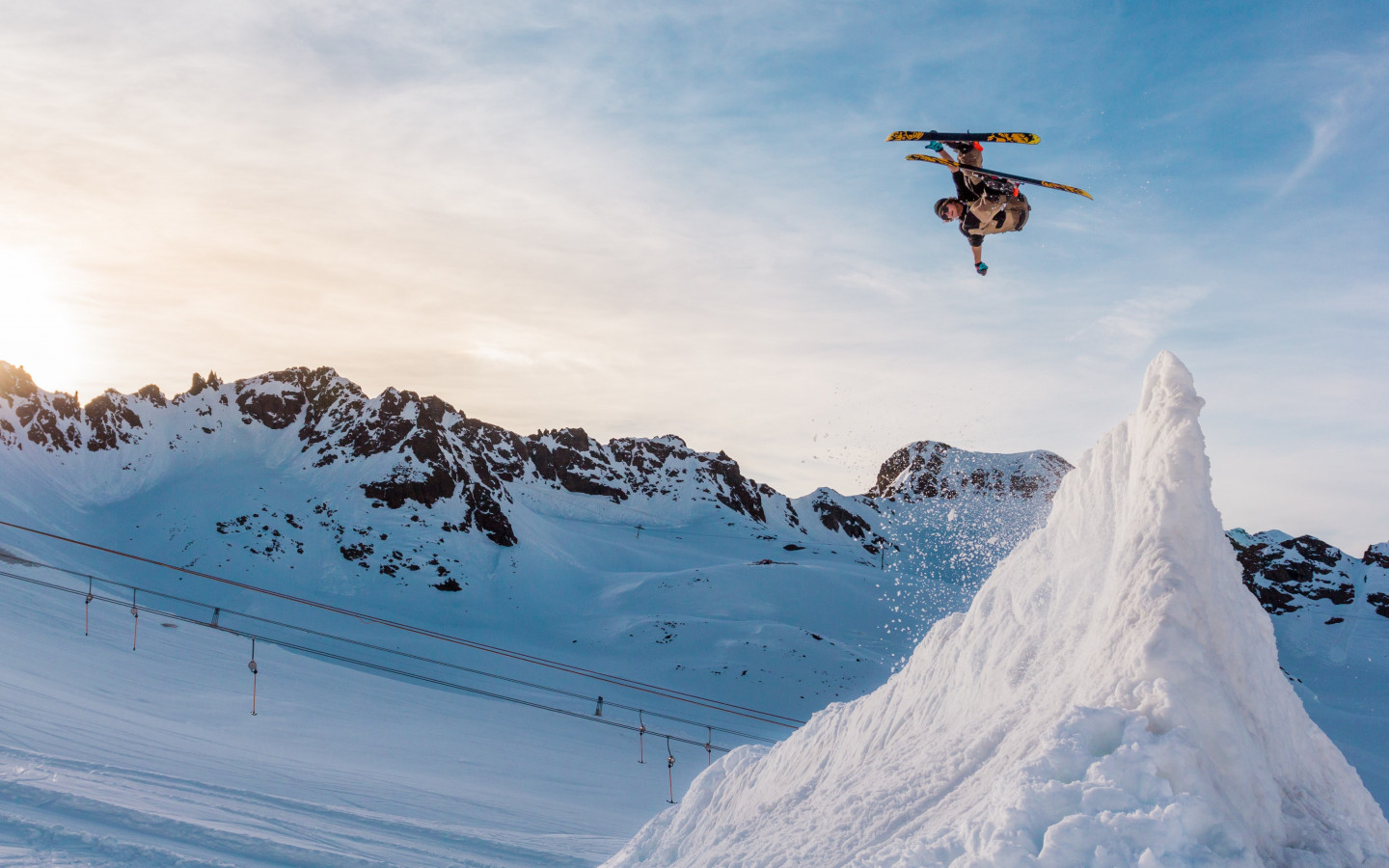Jump skiing wallpaper 1440x900
