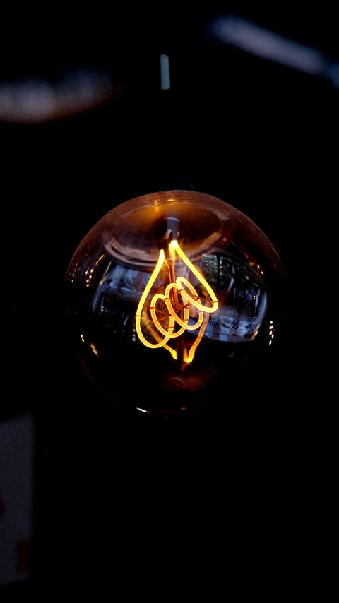 Incandescent light bulb wallpaper 480x854