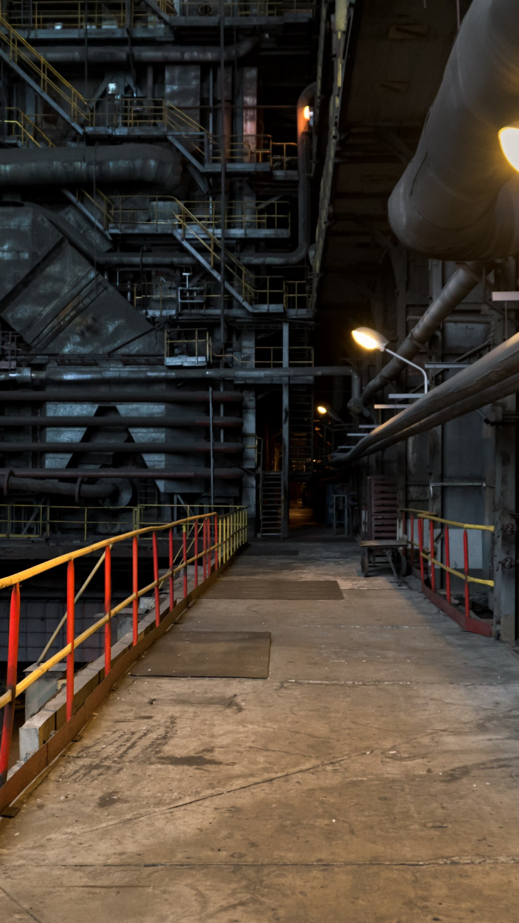 The inside of a power station wallpaper 750x1334