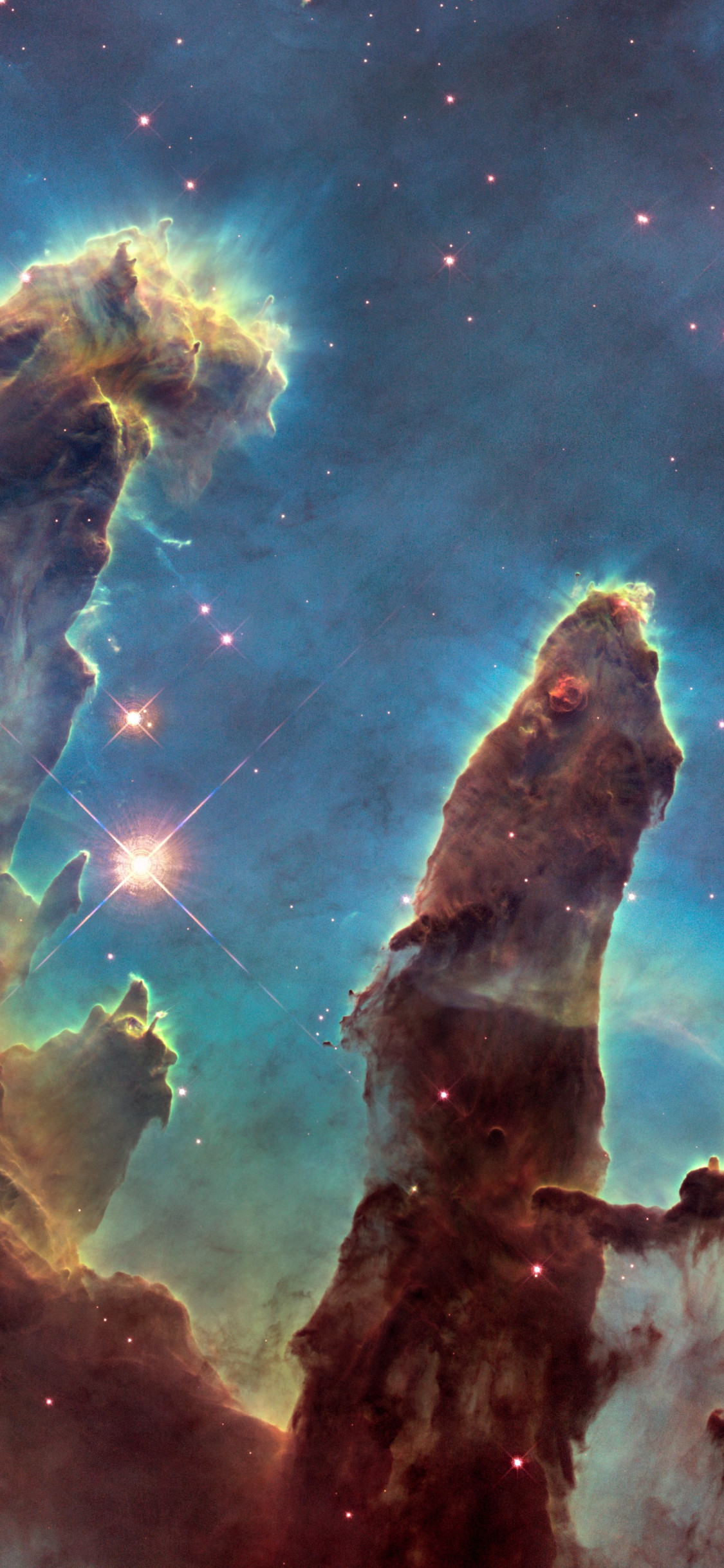 The Eagle Nebula's Pillars of Creation wallpaper 1125x2436
