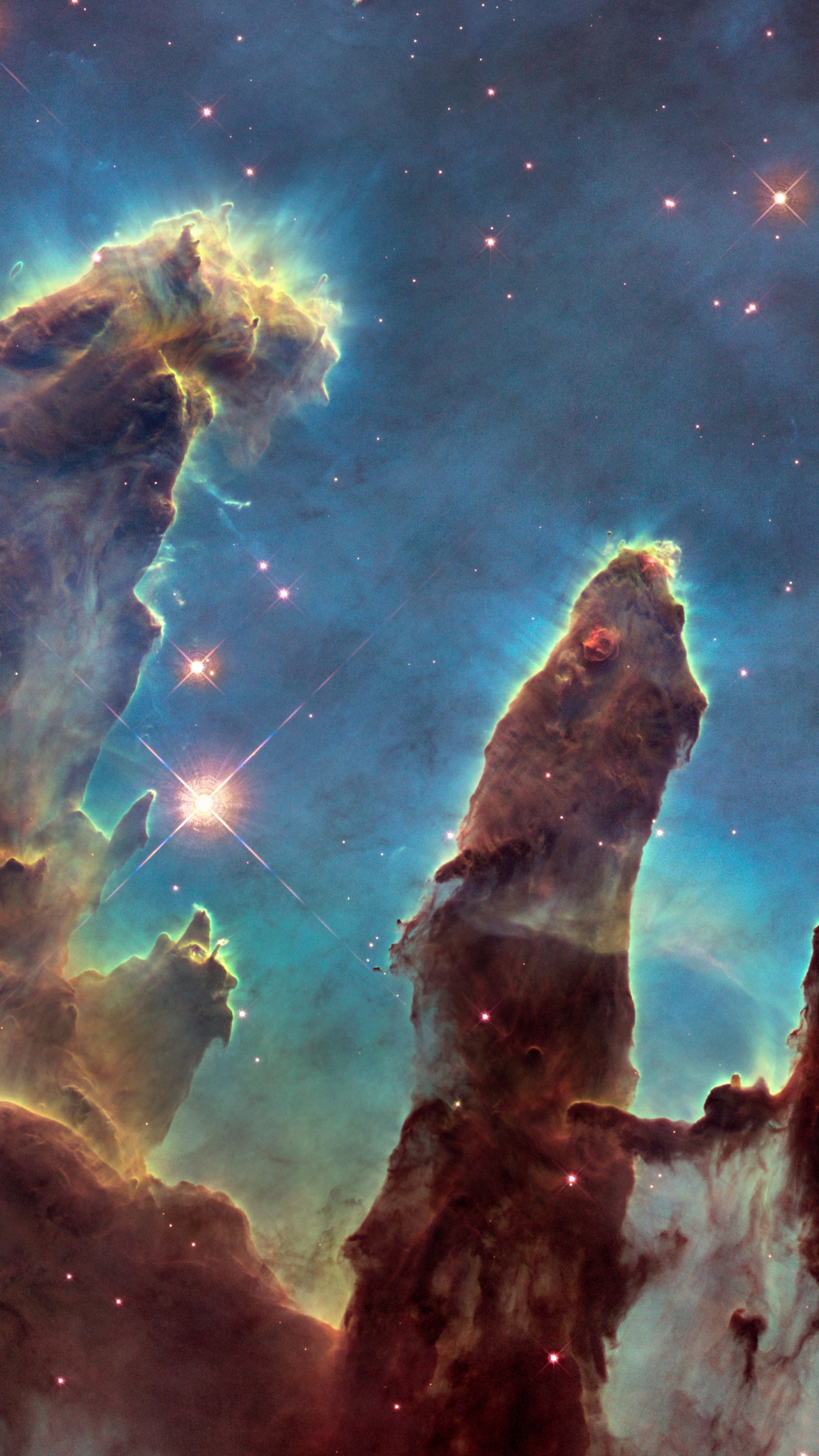 The Eagle Nebula's Pillars of Creation wallpaper 1440x2560
