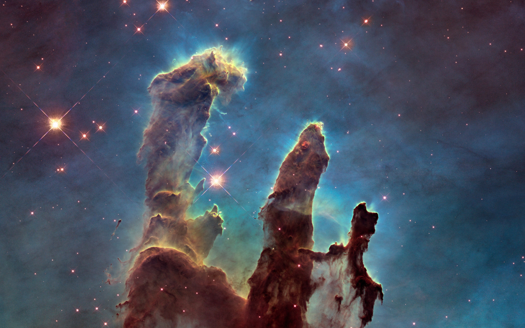 The Eagle Nebula's Pillars of Creation wallpaper 1680x1050