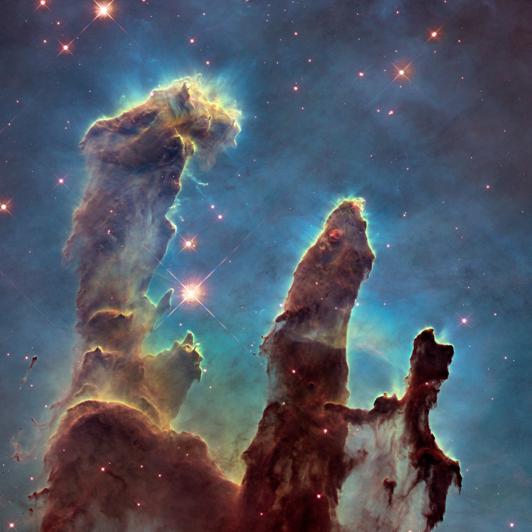 The Eagle Nebula's Pillars of Creation wallpaper 2048x2048