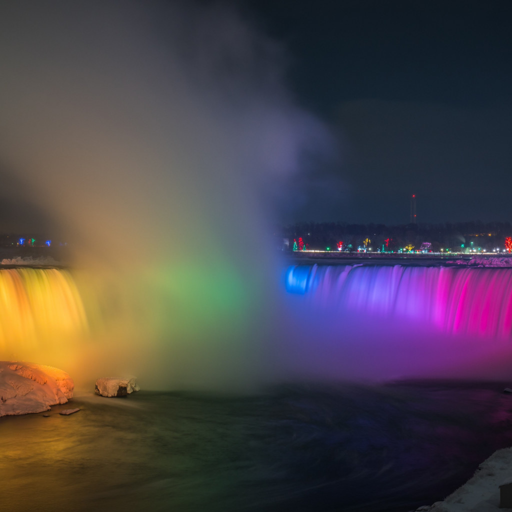 Rainbow over Niagara Falls wallpaper 1024x1024