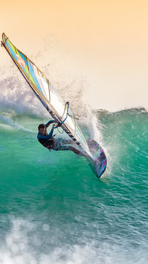 Windsurfing wallpaper 480x854