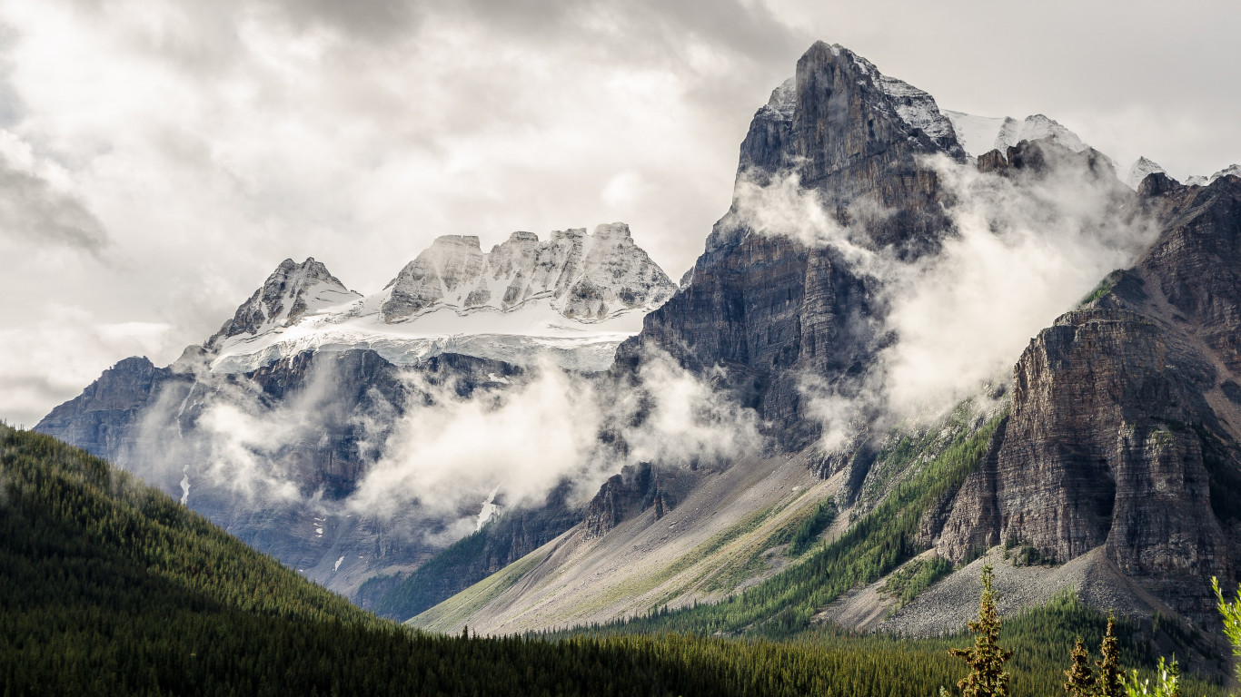 Alberta, Canada, natural landscape wallpaper 1366x768