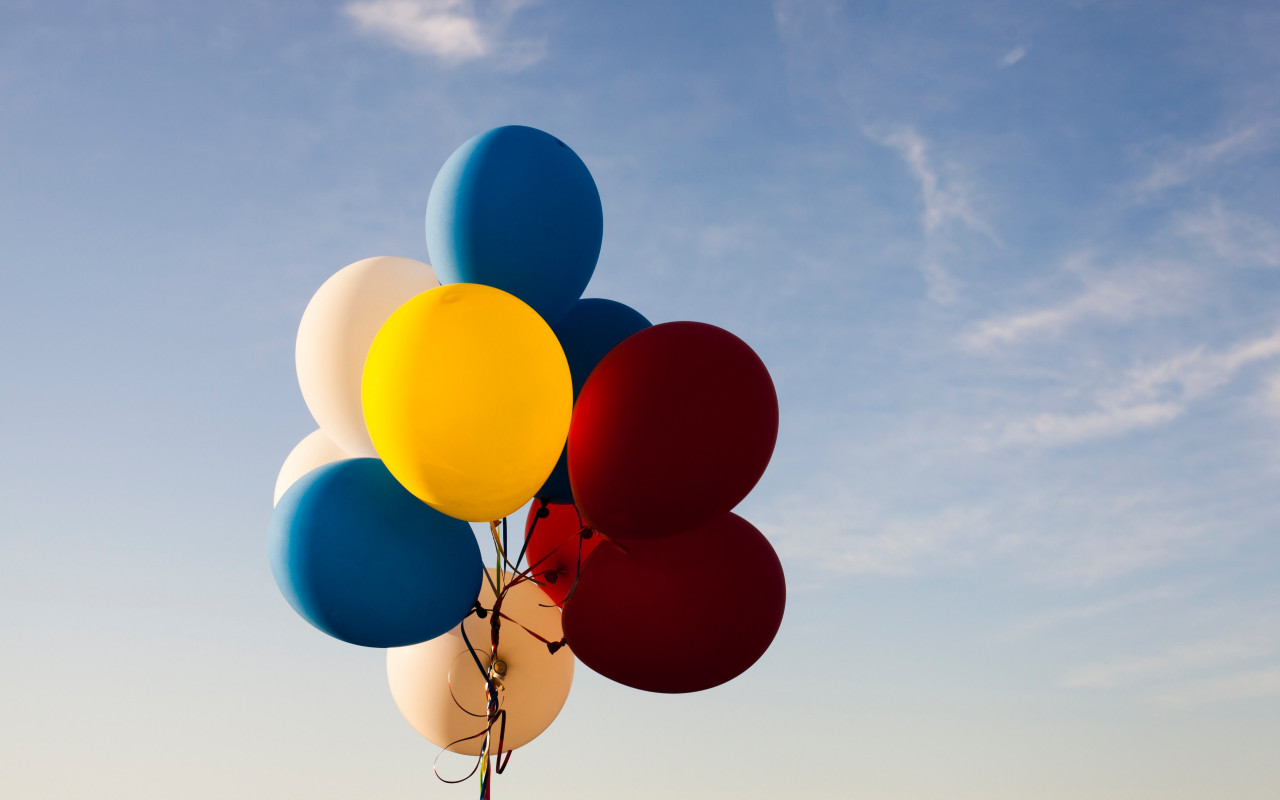 Colored balloons wallpaper 1280x800