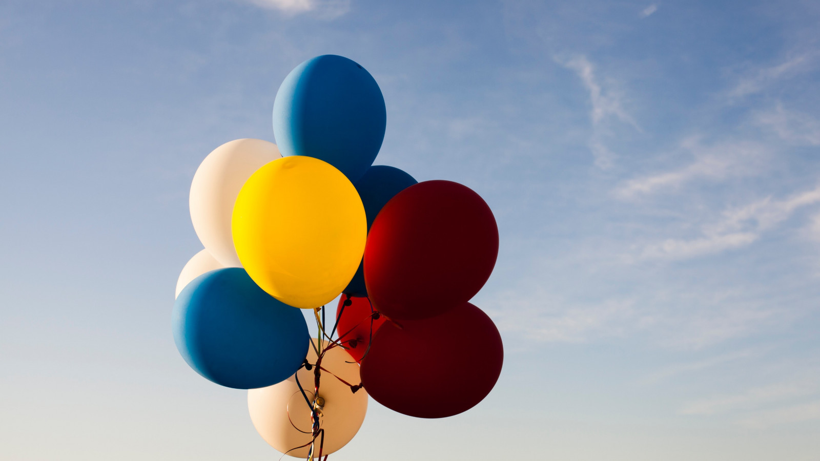 Colored balloons wallpaper 1600x900