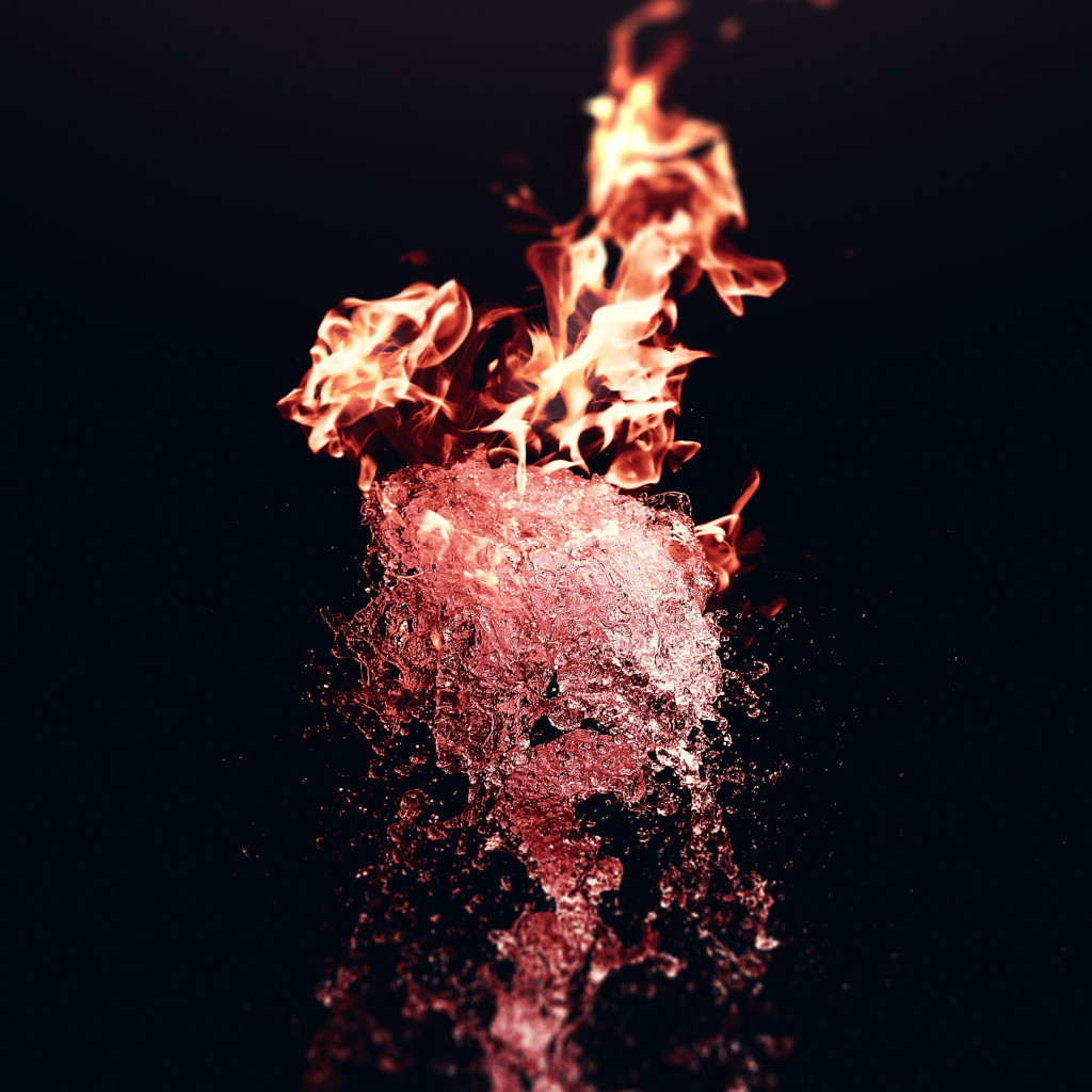 Fire vs Water wallpaper 1024x1024