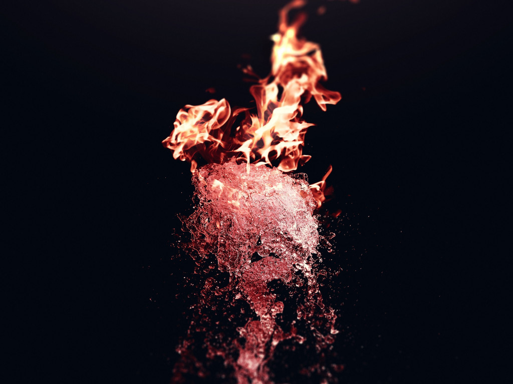 Fire vs Water wallpaper 1024x768