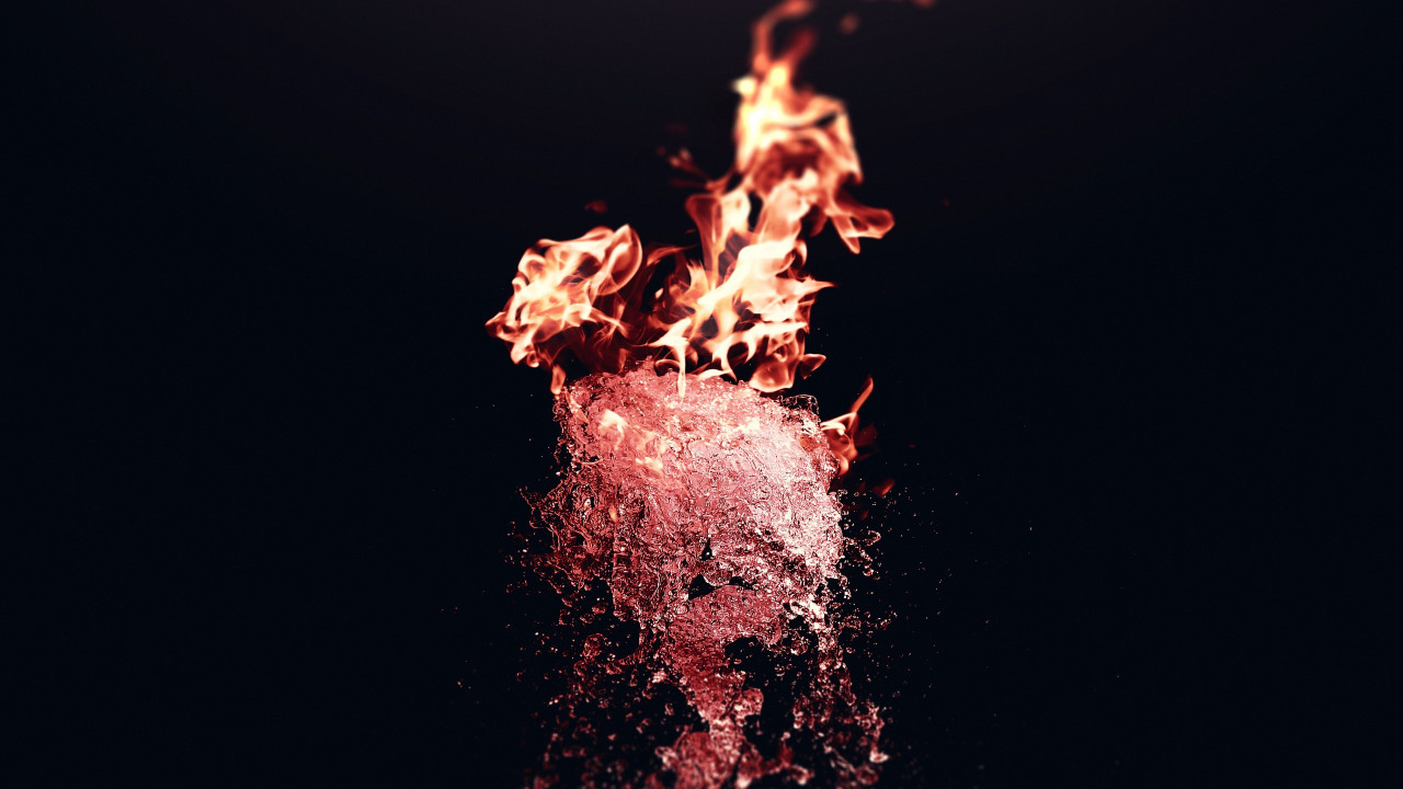Fire vs Water wallpaper 1280x720