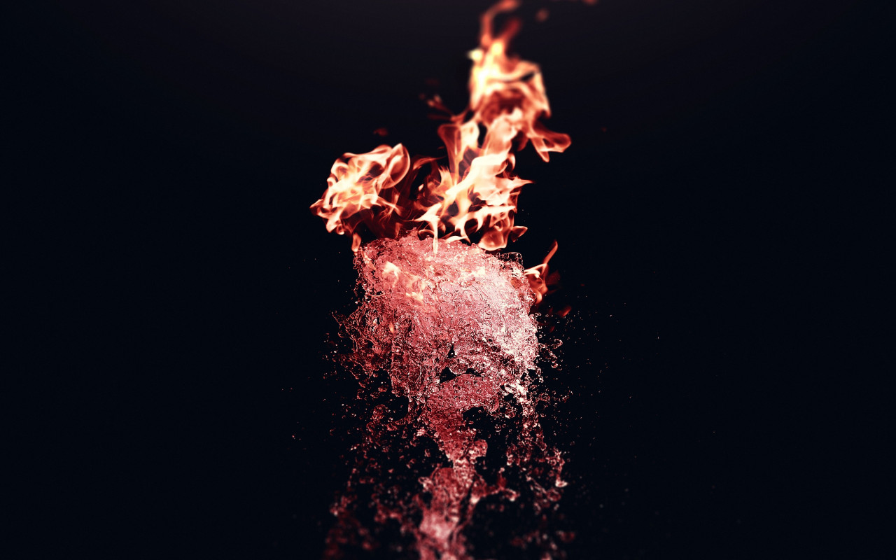 Fire vs Water wallpaper 1280x800