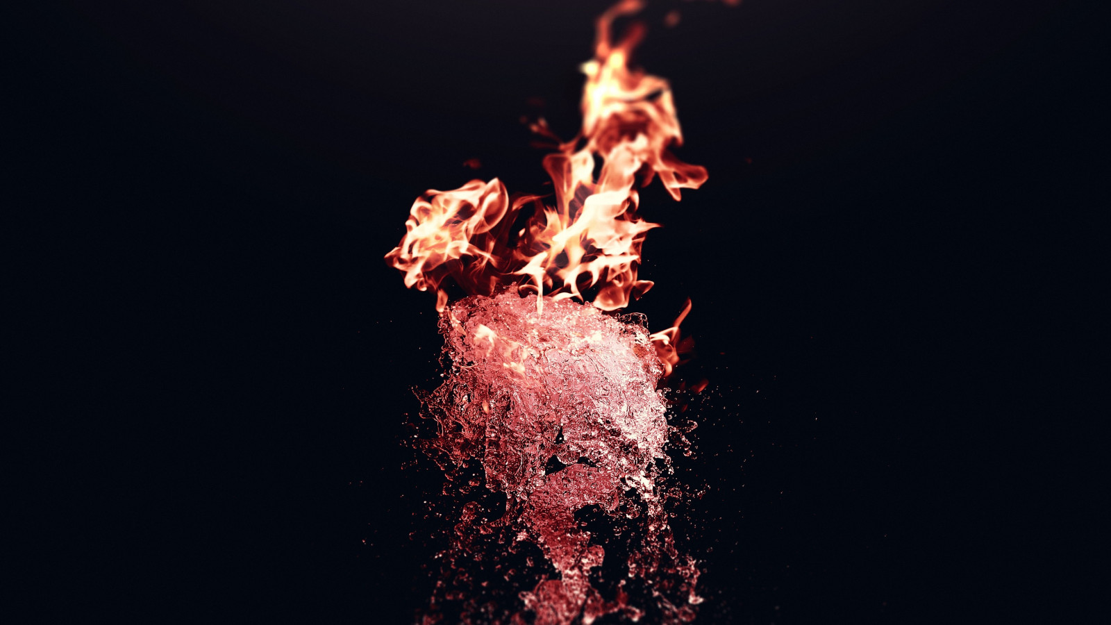 Fire vs Water wallpaper 1600x900