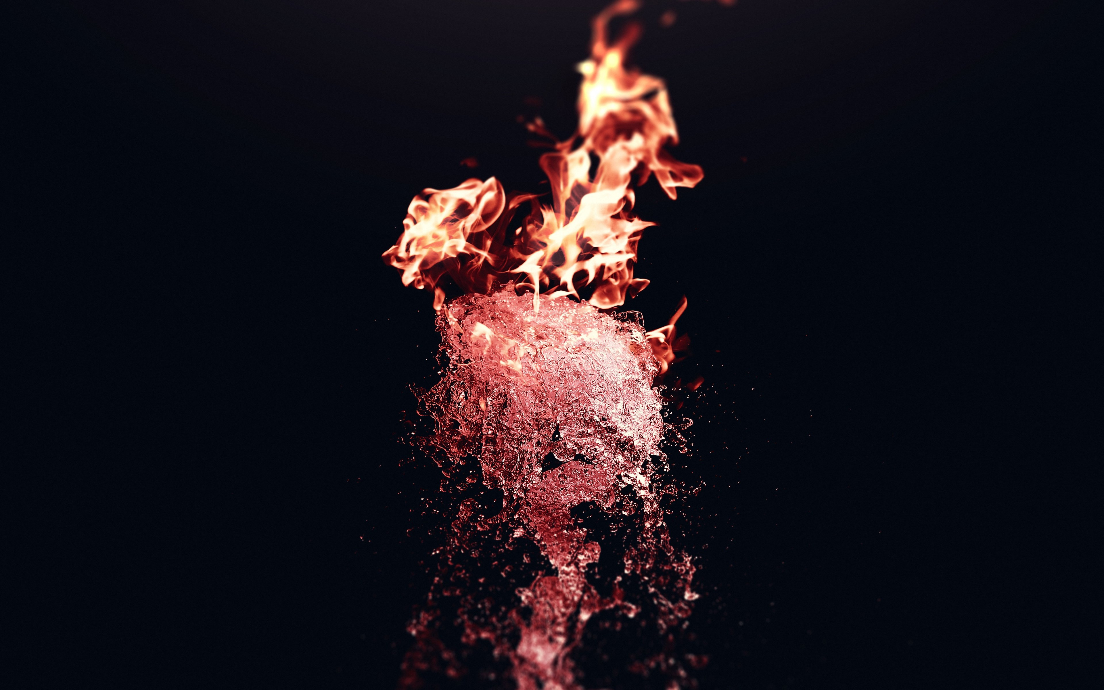 Fire vs Water wallpaper 3840x2400