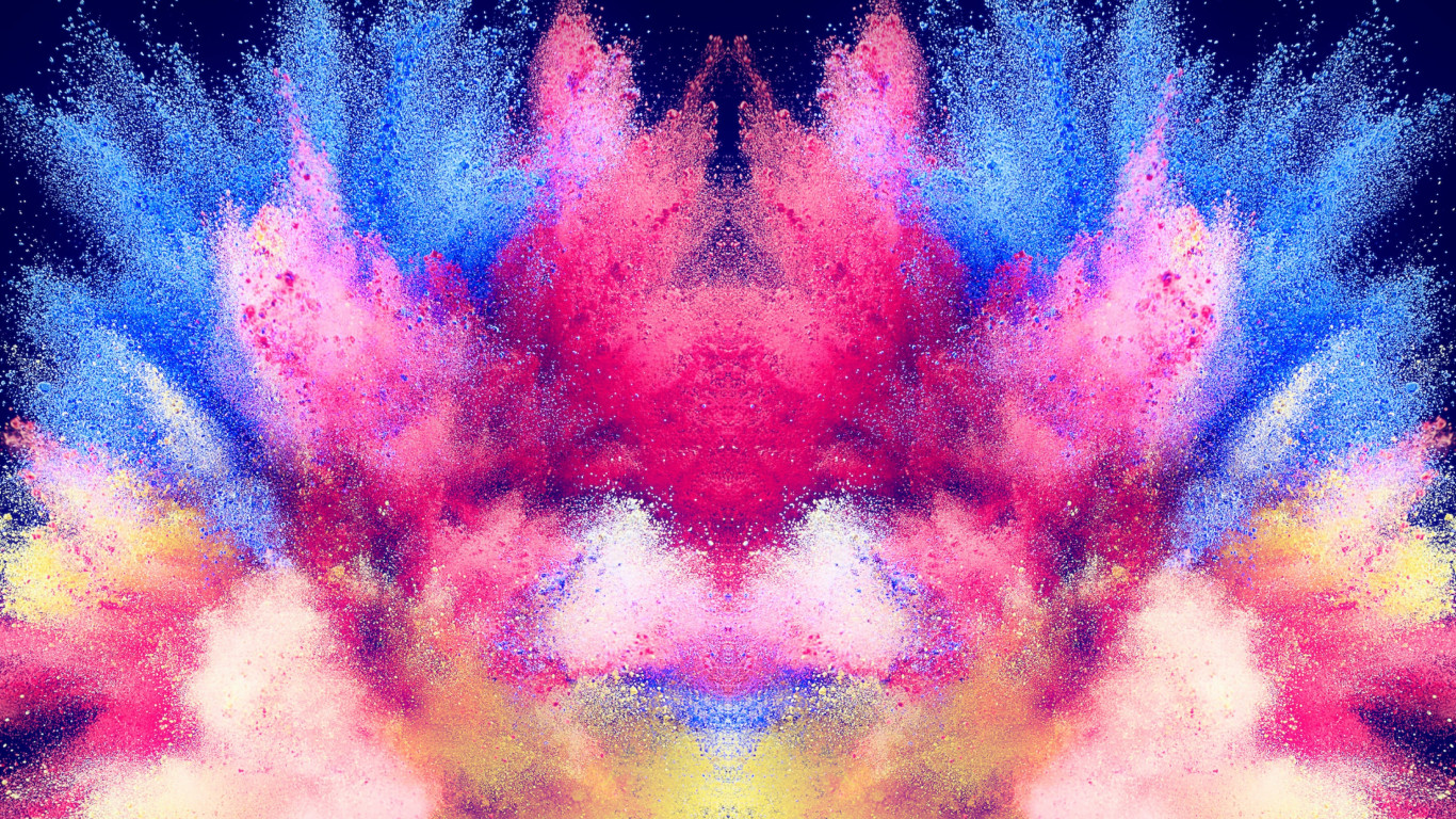 Abstract illustration: Powder colors wallpaper 1366x768