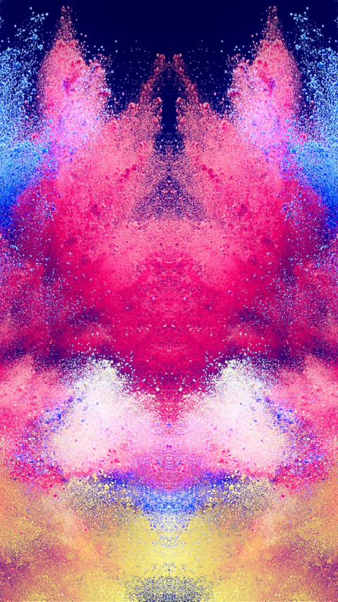 Abstract illustration: Powder colors wallpaper 480x854