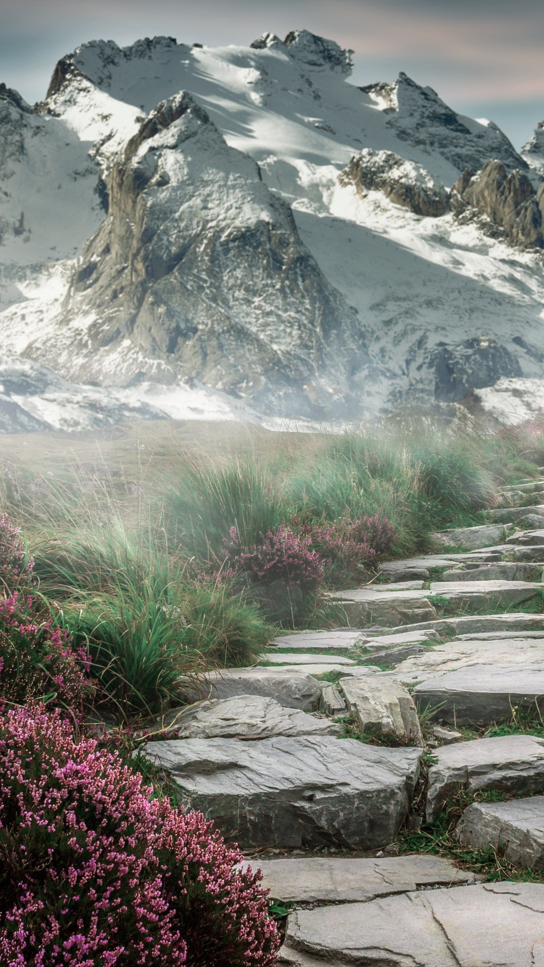 Surreal mountain landscape wallpaper 1080x1920