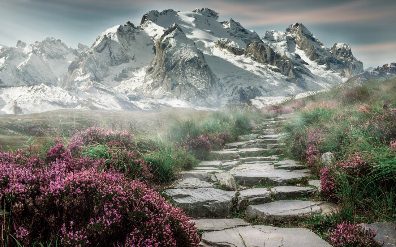 Surreal mountain landscape wallpaper 1280x800