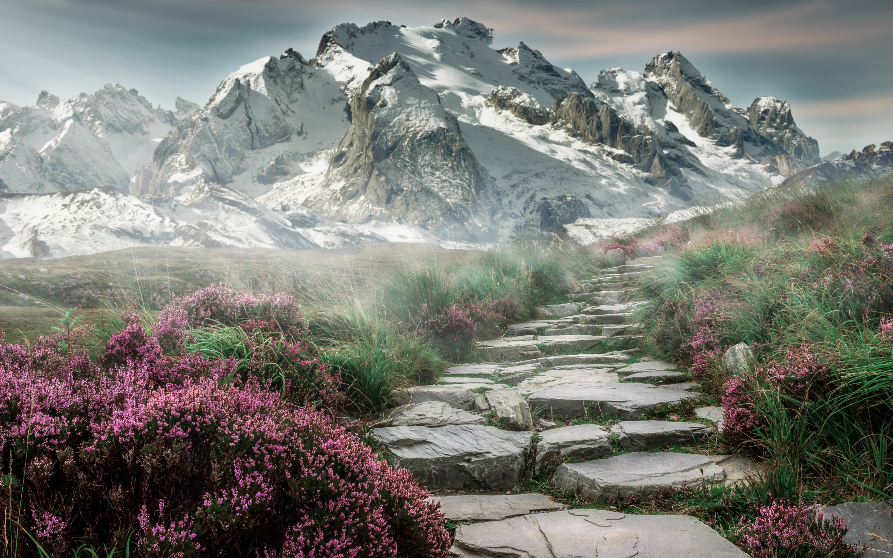 Surreal mountain landscape wallpaper 2880x1800