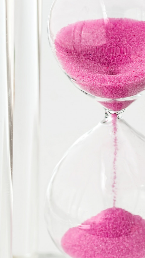 Hourglass. Time is money wallpaper 480x854