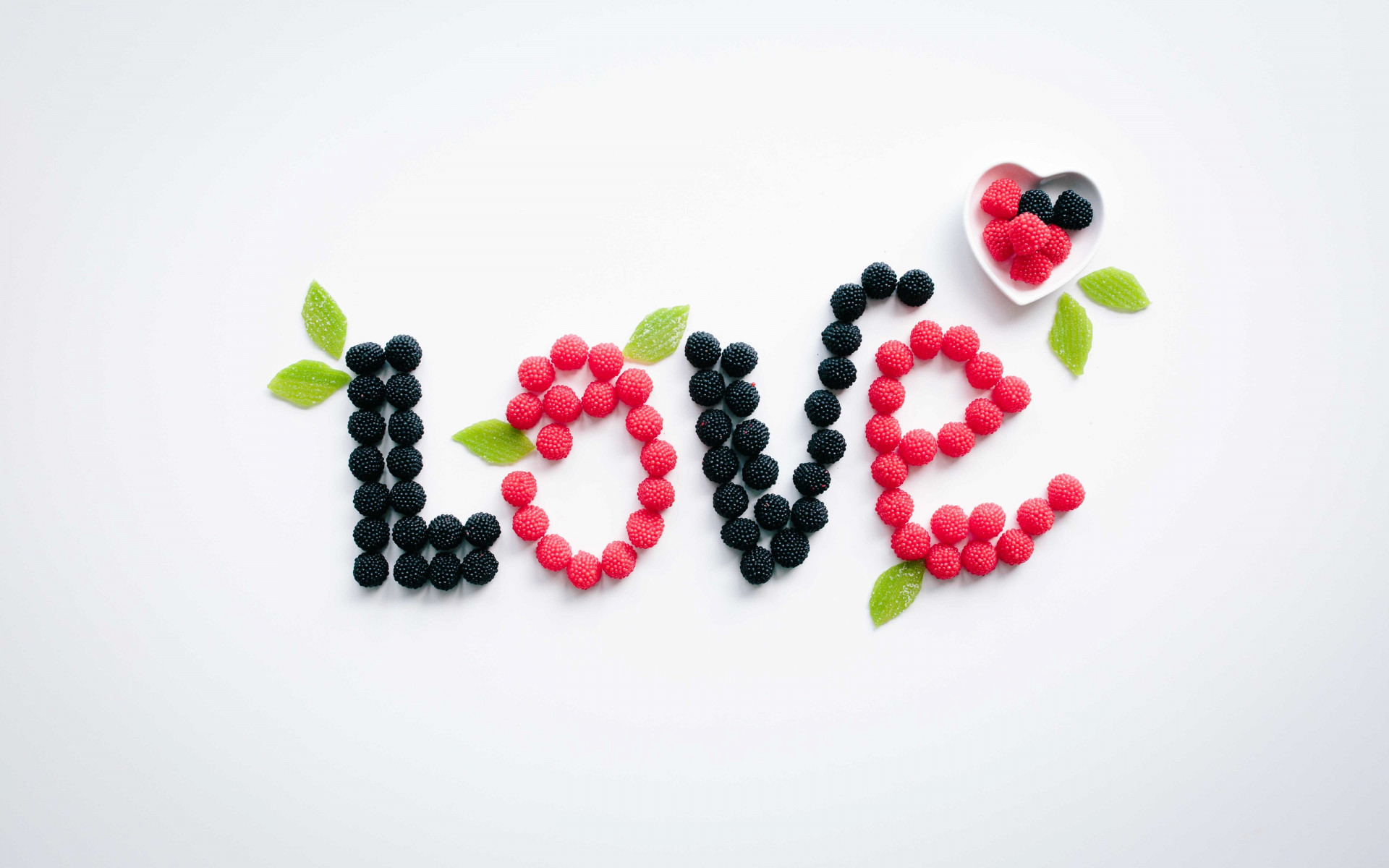 Love message with fruits wallpaper 1920x1200