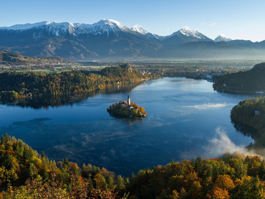 Best landscape from Bled, Slovenia wallpaper 1024x768