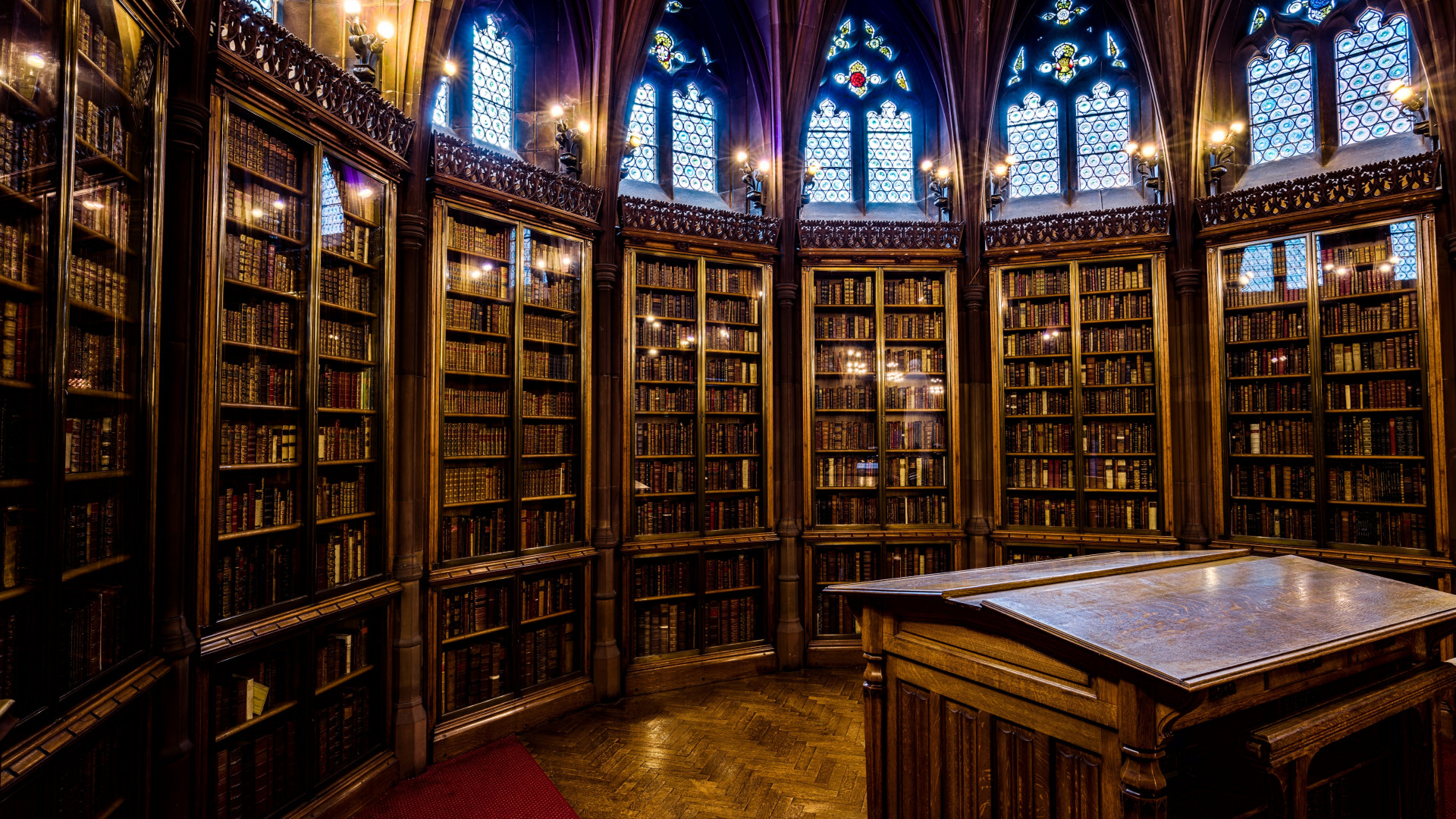 The Interior of John Rylands library wallpaper 1280x720