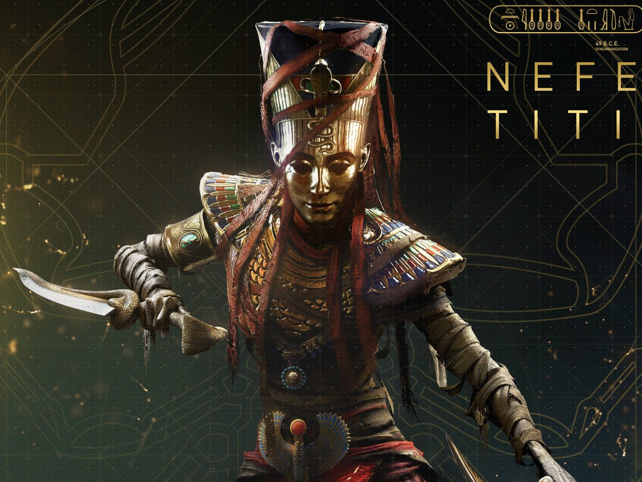 Nefertiti from Assassin's Creed Origins wallpaper 1280x960