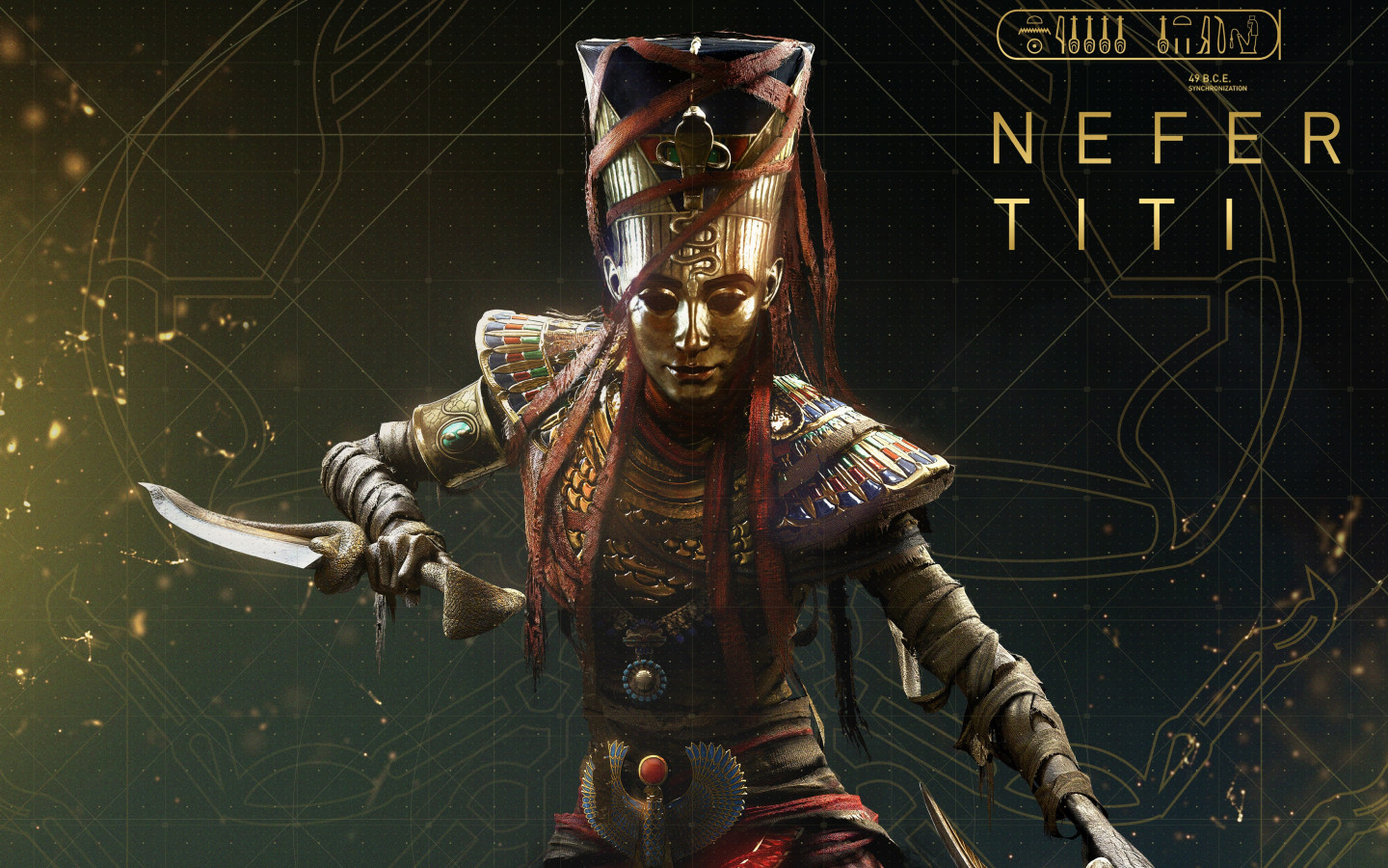 Nefertiti from Assassin's Creed Origins wallpaper 1440x900