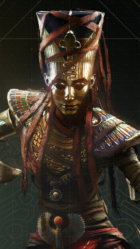 Nefertiti from Assassin's Creed Origins wallpaper 480x854