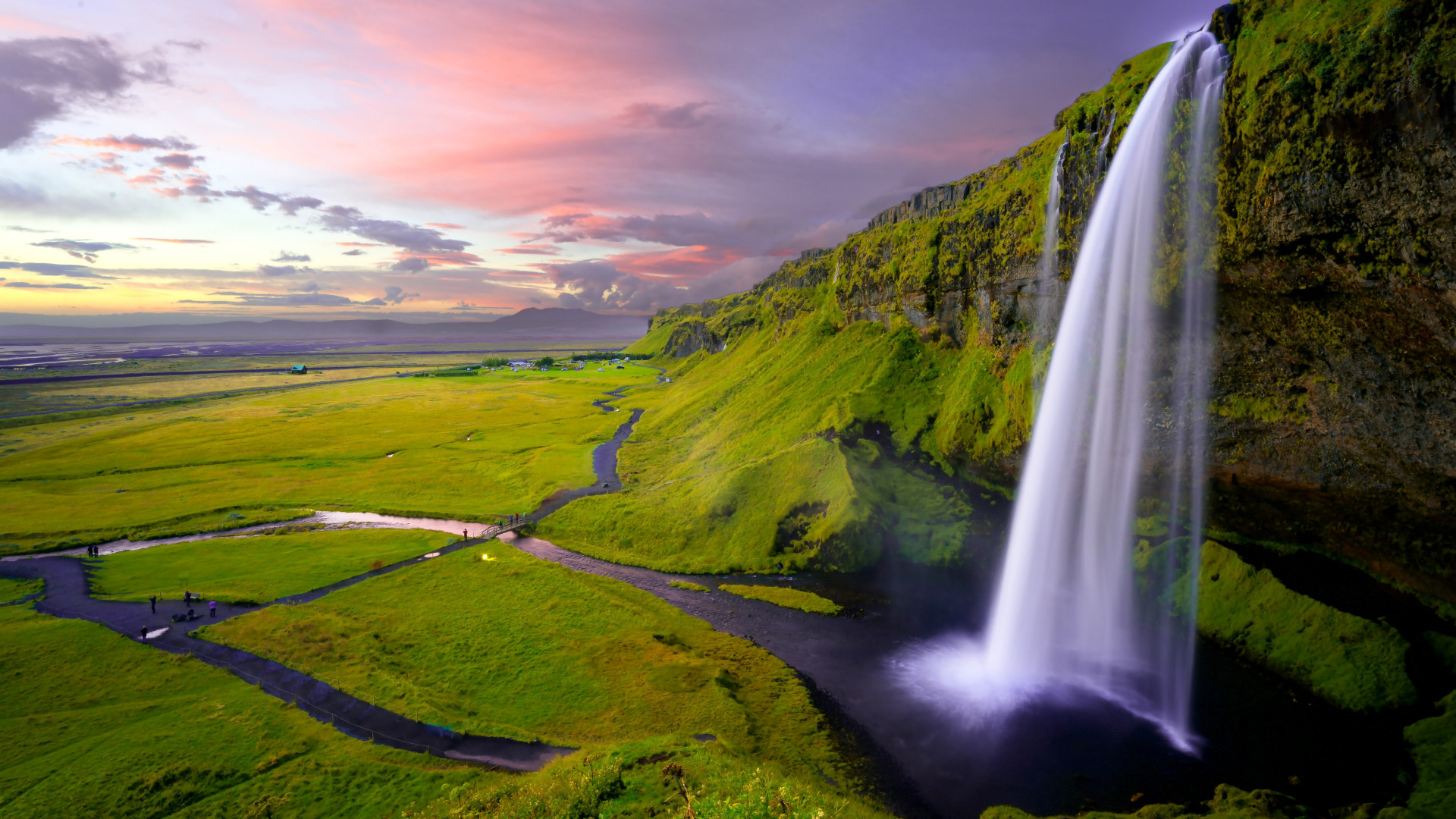 Seljalandsfoss waterfall wallpaper 1920x1080