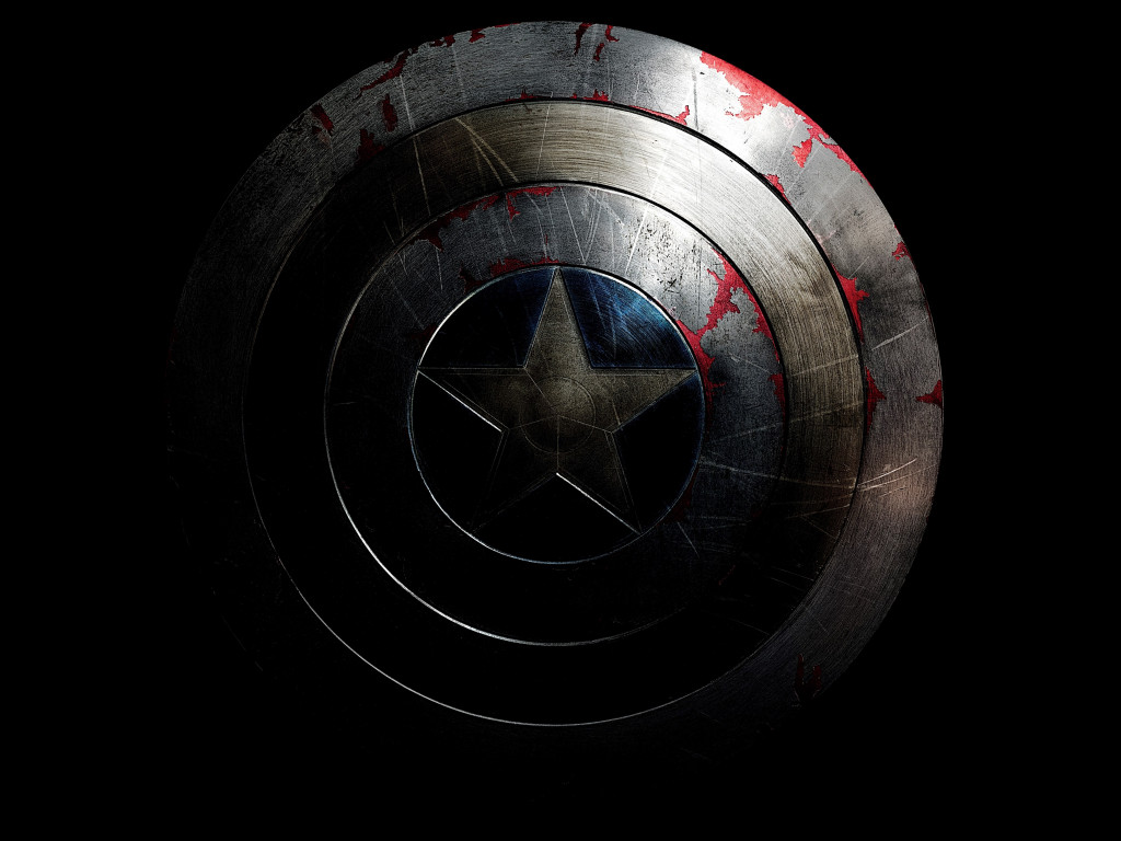 The shield of Captain America wallpaper 1024x768